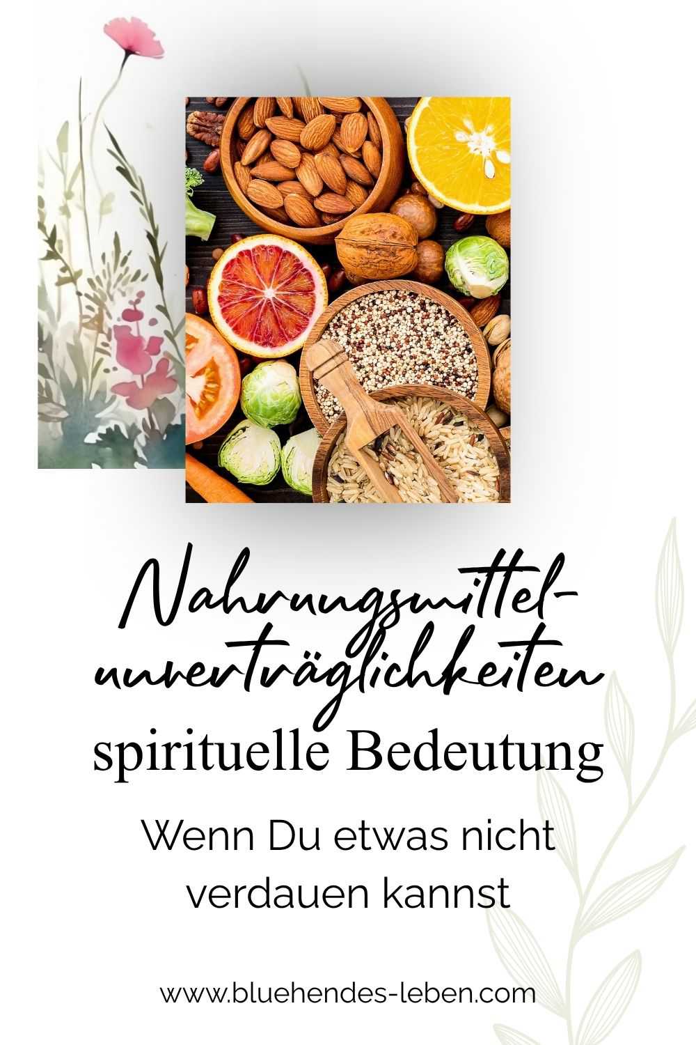 Pinterest Pin Nahrungsmittelunverträglichkeiten spirituelle Bedeutung