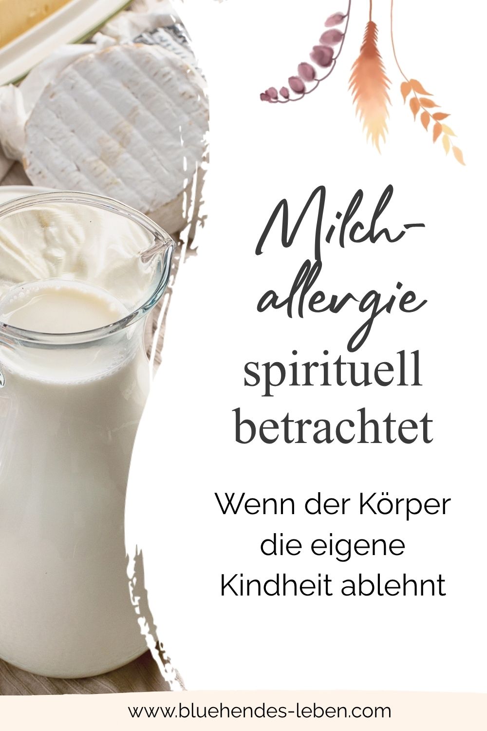 Pinterest Pin-Grafik zur spirituellen Bedeutung einer Milchallergie